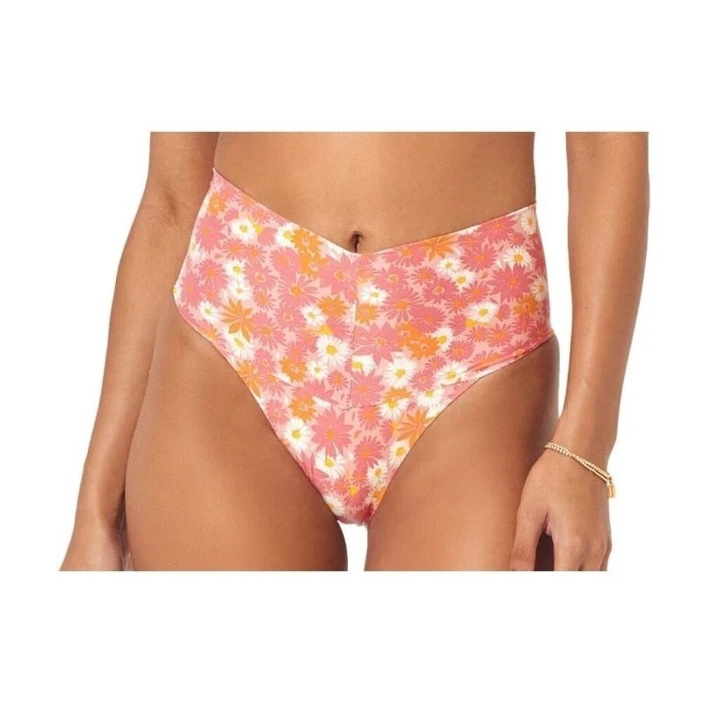 LSpace XS Daisy Print High Waisted Bikini Bottoms Fuse RY Bottom Classic